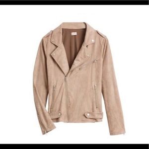 Market and Spruce Kendari faux suede Moto jacket
